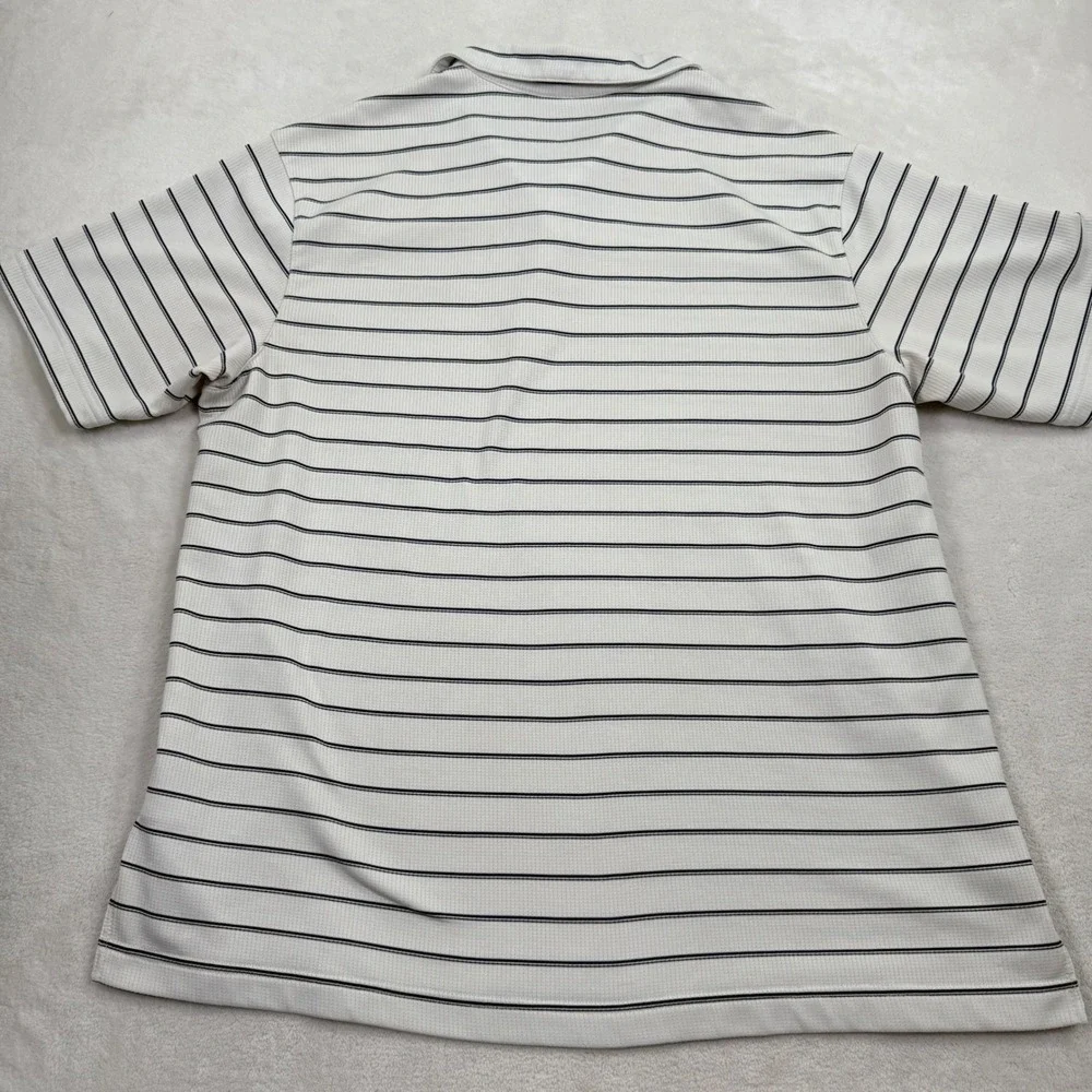 Nike Performance‎ Mens Golf Polo Shirt White Blue Striped Large 288311-100